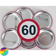 Broška s prometnim znakom za 60 let